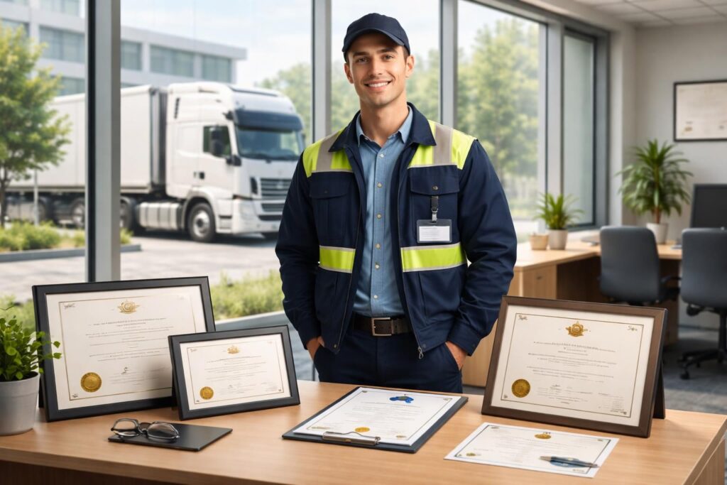 découvrez les diplômes requis pour travailler dans le secteur du transport et les formations adaptées pour exercer ce métier en toute légalité.
