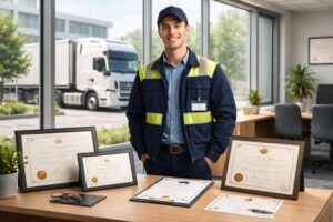 découvrez les diplômes requis pour travailler dans le secteur du transport et les formations adaptées pour exercer ce métier en toute légalité.