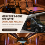 Vue d'un Mercedes-Benz Sprinter élégant sur une route, idéal pour les affaires