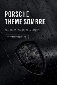 Capture d'écran du thème Porsche Dark sur un bureau moderne