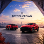 Vue d'ensemble de la Toyota Crown 2024 avec un design moderne et élégant.