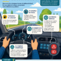 Femmes explorant le vocabulaire automobile avec un livre et une voiture en arrière-plan.