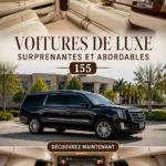 Sélection de voitures de luxe accessibles avec une vue élégante.