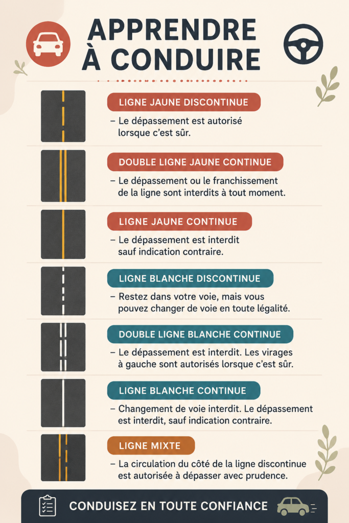 Femme apprenant à conduire avec un instructeur dans une voiture.