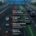 Femme conduisant une voiture sur une route dégagée, symbolisant une conduite respectueuse.