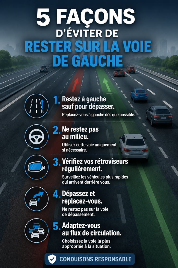 Femme conduisant une voiture sur une route dégagée, symbolisant une conduite respectueuse.