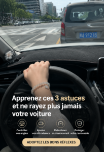 Voiture propre et brillante sur un fond naturel, illustrant la protection de la carrosserie.