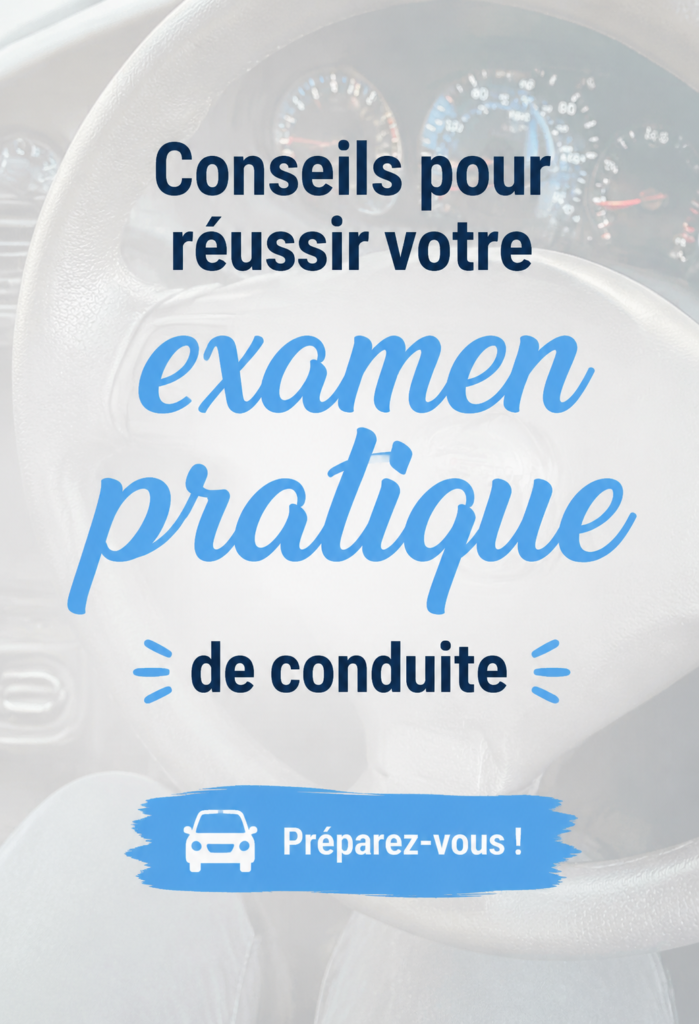 Un élève au volant pendant un examen de conduite, se préparant avec concentration.