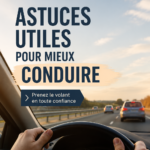Femme au volant appliquant des astuces de conduite utiles