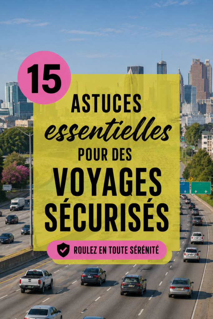 Une femme souriante se préparant pour un voyage en voiture en vérifiant son véhicule.