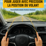 Visuel d'une personne utilisant ses doigts pour positionner les roues d'une voiture.