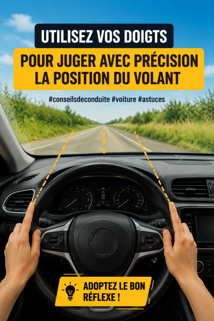 Visuel d'une personne utilisant ses doigts pour positionner les roues d'une voiture.