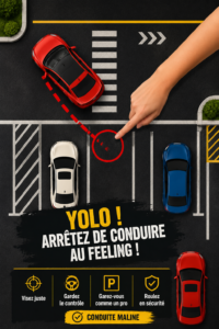 Femme sereine au volant, avec une ambiance calme dans la voiture.