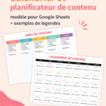 Un calendrier de contenu coloré sur un écran d'ordinateur avec des notes autocollantes.
