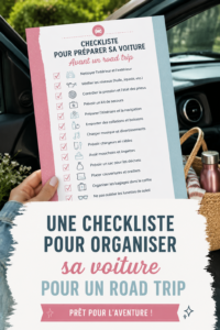 Une voiture préparée pour un road trip sur une route pittoresque, représentant les conseils pratiques pour les chauffeurs.