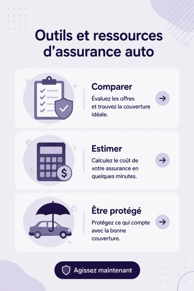 Femme souriante consultant un site d'assurance auto sur une tablette.