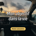 Un montage inspirant représentant des objectifs de vie et des aspirations personnelles.