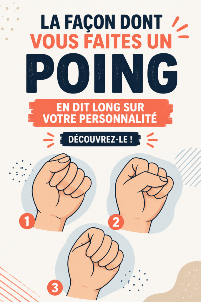 Une femme serrant le poing, illustrant l'expression des émotions et de la personnalité.