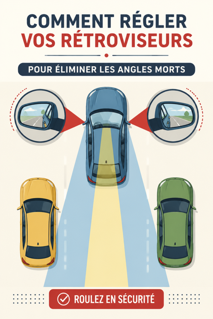 Réglage des rétroviseurs de voiture pour éviter les angles morts