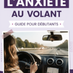 Illustration d'une femme sereine conduisant une voiture, symbolisant la gestion de son anxiété avec la TCC.