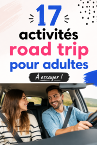 Des passagers heureusement occupés par des jeux lors d'un road trip.
