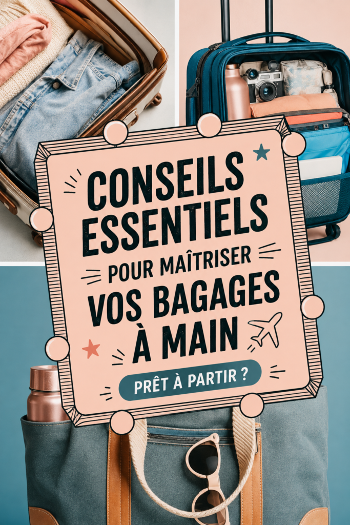 Femme avec un bagage à main bien organisé prête à partir en voyage