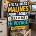 Aperçu d'un camping-car bien organisé avec des astuces de rangement visibles