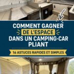 Intérieur d'un camping-car pop-up bien agencé avec espace optimisé