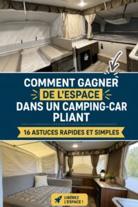 Intérieur d'un camping-car pop-up bien agencé avec espace optimisé