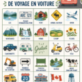 Cartes de bingo pour un trajet en voiture, à imprimer gratuitement et s'amuser en famille