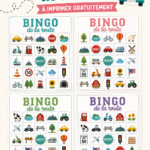 Un bingo voiture imprimable, idéal pour divertir les enfants pendant les trajets en voiture.