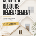 Femme préparant des cartons pour un déménagement, checklist en main, avec une ambiance chaleureuse.