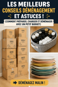 Image représentant une femme en train de préparer des cartons pour un déménagement, illustrant des conseils pratiques.