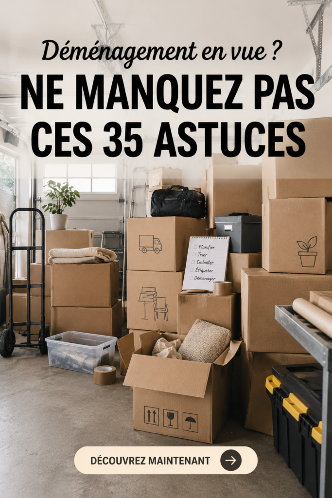 Un guide pratique sur l'emballage pour un déménagement réussi avec des outils variés.