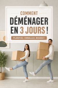 Couple organisant un déménagement efficace en trois jours.