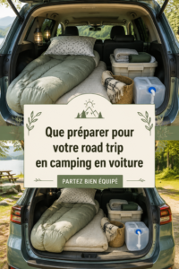 Image d'une voiture chargée pour un road trip sur la route