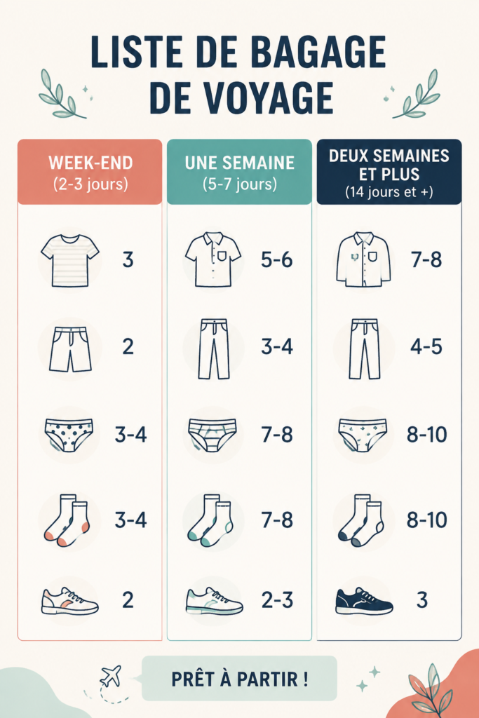 Femme préparant une valise avec une checklist de voyage