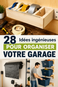 Garage bien organisé avec des solutions de rangement pratiques pour les femmes