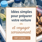 Voiture bien organisée pour un road trip confortable, avec des bagages correctement rangés.