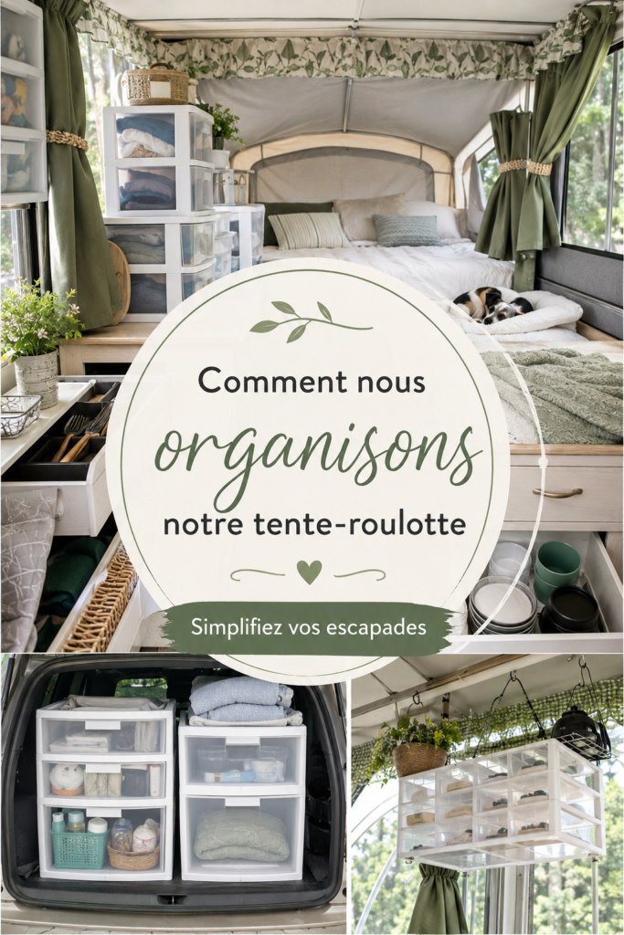 Camping-car bien organisé avec des espaces de rangement optimisés.
