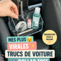 Voiture propre et organisée avec des accessoires de rangement pratiques