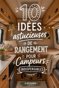 Solutions de rangement astucieuses pour campeurs avec des accessoires bien organisés