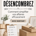 Femme en train de trier ses affaires avant un déménagement