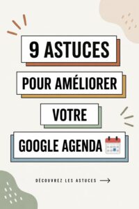 Capture d'écran d'une interface Google Agenda avec des événements colorés et des rappels.