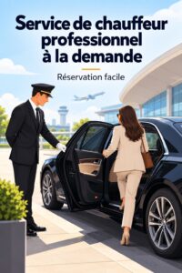 Une chauffeur professionnelle au volant de son véhicule, prête à fournir un service de qualité.