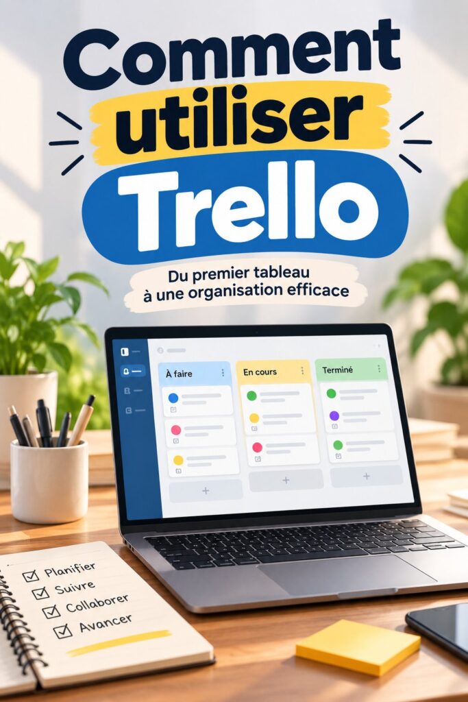 Capture d'écran d'un tableau Trello bien organisé pour gérer des tâches quotidiennes.