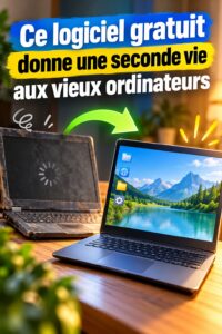 Ancien ordinateur portable remis à neuf avec un logiciel gratuit