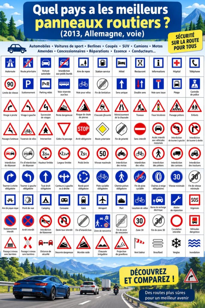 Une belle route avec des panneaux de signalisation clairs et visibles