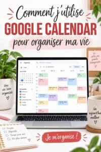 Capture d'écran de Google Calendar avec un emploi du temps de chauffeur professionnel bien organisé.