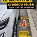Femme professionnelle se préparant à un stationnement parallèle en milieu urbain.